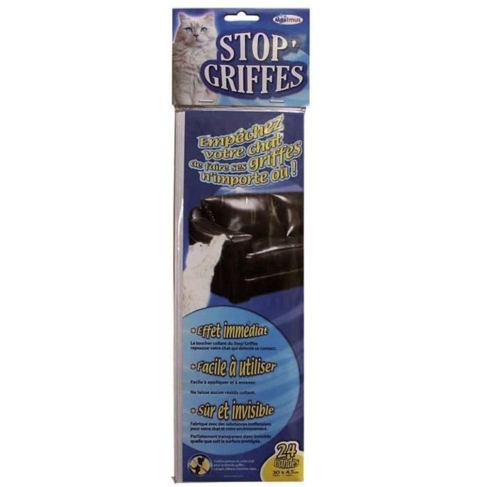 MUZO Stop'Claw Strips - x24 - Transparent - Anti-scratch - Harmless to animals