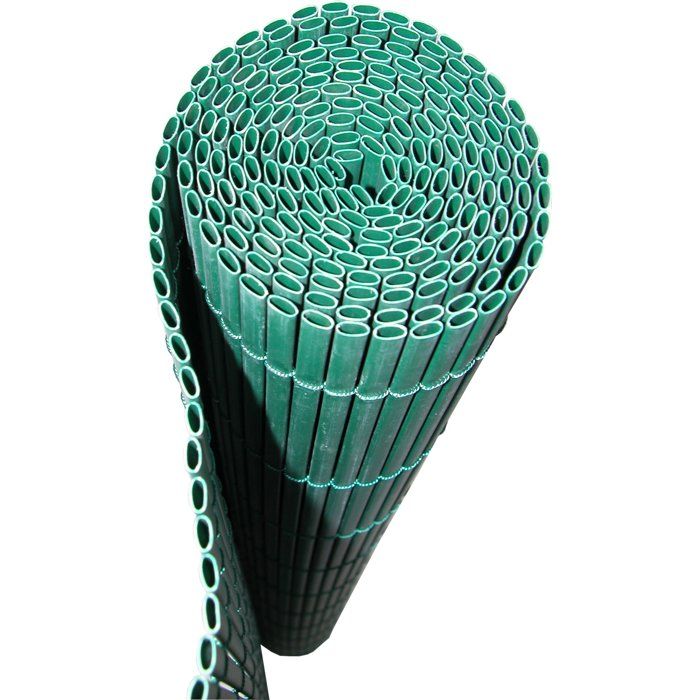 NATURAL Double-sided PVC Reed Fencing - 10 mm - Green - 3 x 1 m