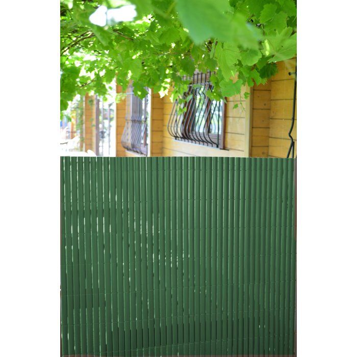 NATURAL Double-sided PVC Reed Fencing - 10 mm - Green - 3 x 1 m