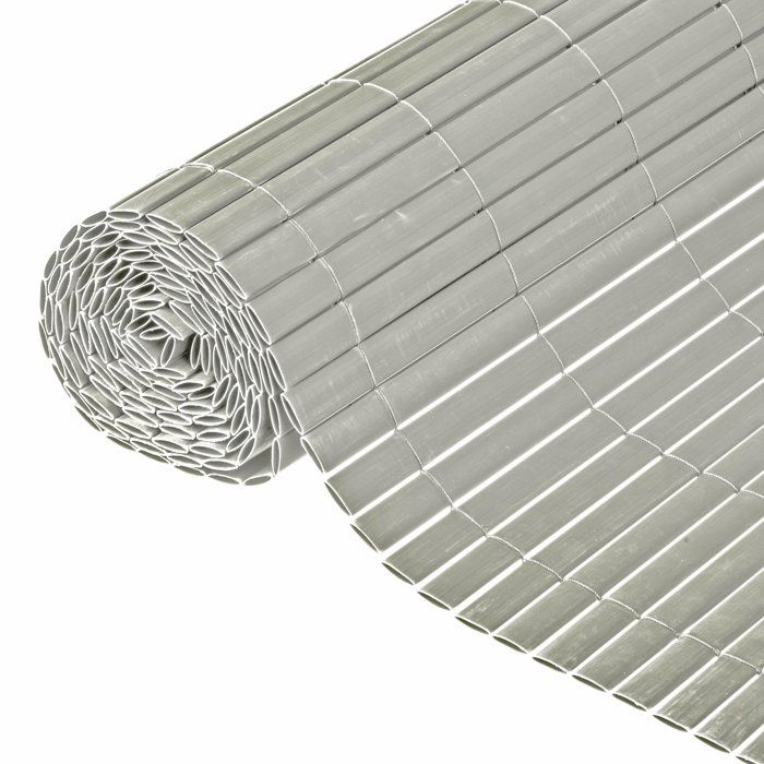 NATURE Double-sided PVC Reed Fencing - 10 mm - Taupe - 3 x 1 m