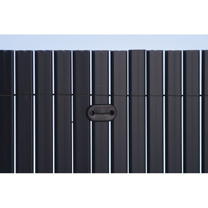 Double-sided PVC Reed Fencing - Natural - 10 mm - Grey - 3 x 1 m