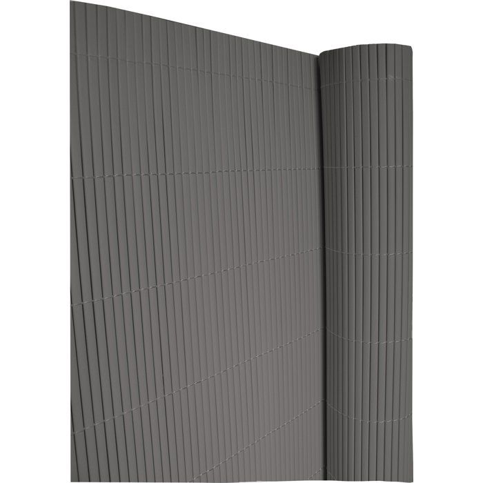 Double-sided PVC Reed Fencing - Natural - 10 mm - Grey - 3 x 1 m