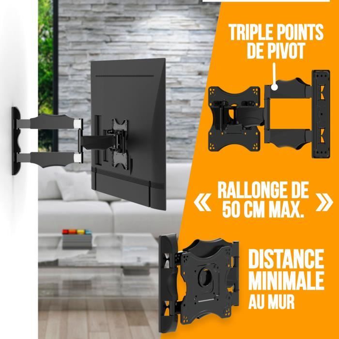 NANOOK Swivel and Tilt Wall Mount - 19-43 inch - 90° Rotation - 45 kg