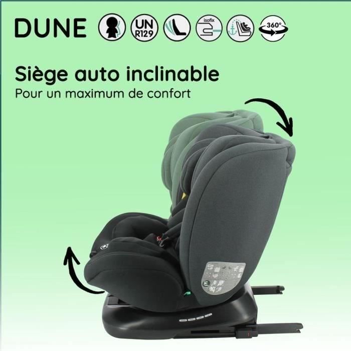 NANIA DUNE Isofix Car Seat - R 129 - Group 0/1/2/3 - 0-10 Years - 40-150 cm - Adjustable Headrest - Reclining - Swivel