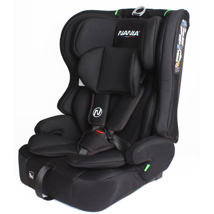 NANIA RIO Car Seat - I-Size - Group 1/2/3 - 76-150 cm - Reducer - Black