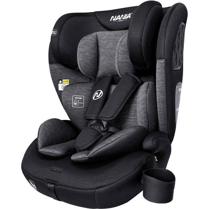 NANIA Torino Belted Car Seat - Group 1/2/3 - i-Size - Black