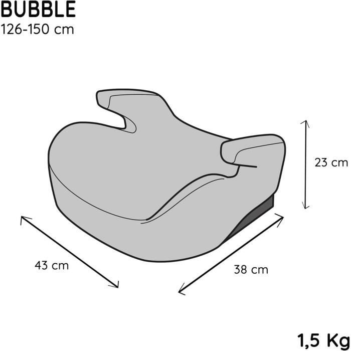 NANIA Bubble Booster Car Seat - Group 3 - i-Size - Black