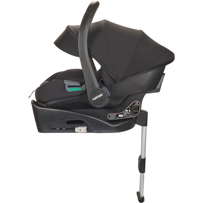 NANIA 2-in-1 Combination Stroller with Rimini Car Seat + Isofix Base - MYLA - Black