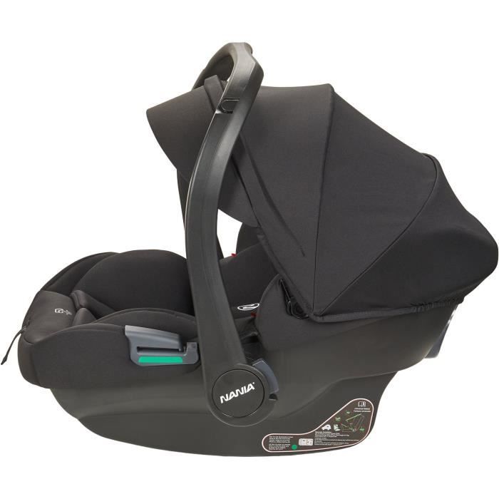 NANIA 2-in-1 Combination Stroller with Rimini Car Seat + Isofix Base - MYLA - Black