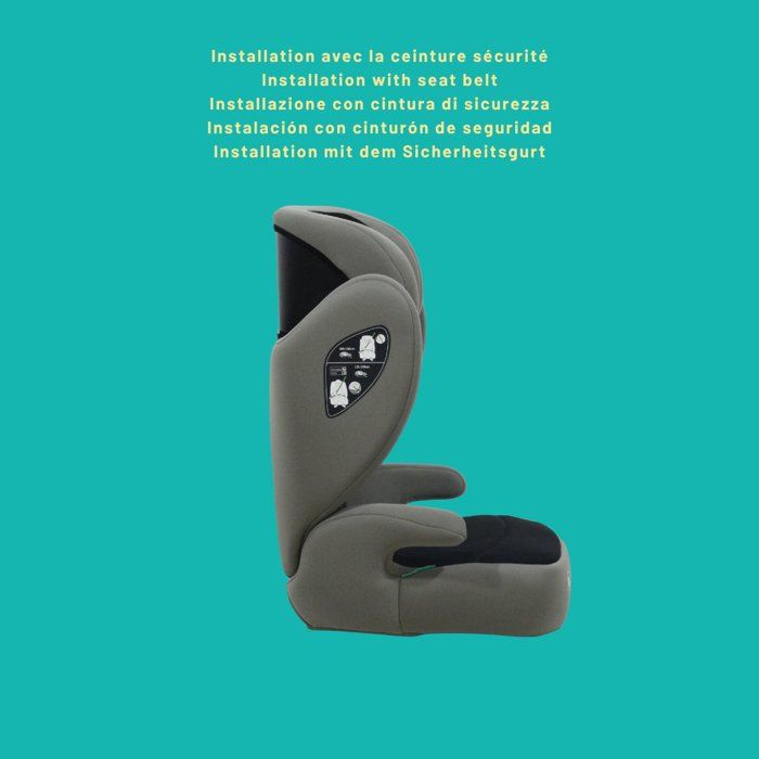 Nania Belem Car Seat - Group 2/3 - i-Size - 100/150 cm - 4 to 12 Years - Black