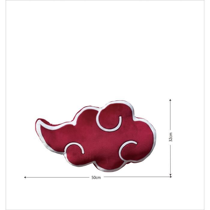 3D Cushion - NARUTO SHIPPUDEN - Akatsuki Logo - Microfiber - 50 cm