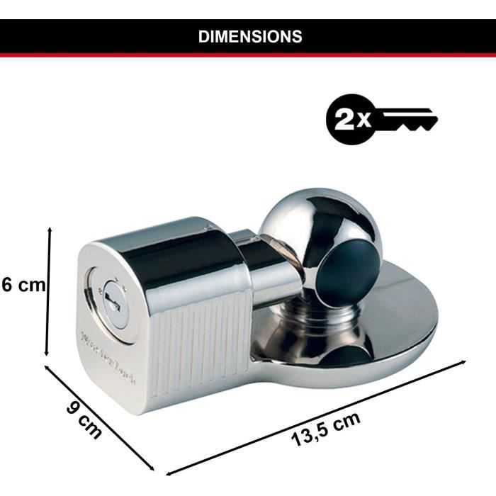 MASTER LOCK Universal Towbar Lock - Key Lock for Towbar Heads - 377EURDAT