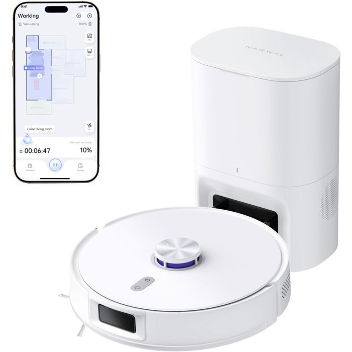 NARWAL Freo S - Robot Vacuum Cleaner and Mop - 8000 Pa - 180-Day Self-Emptying - LDS Navigation - 3D Mapping