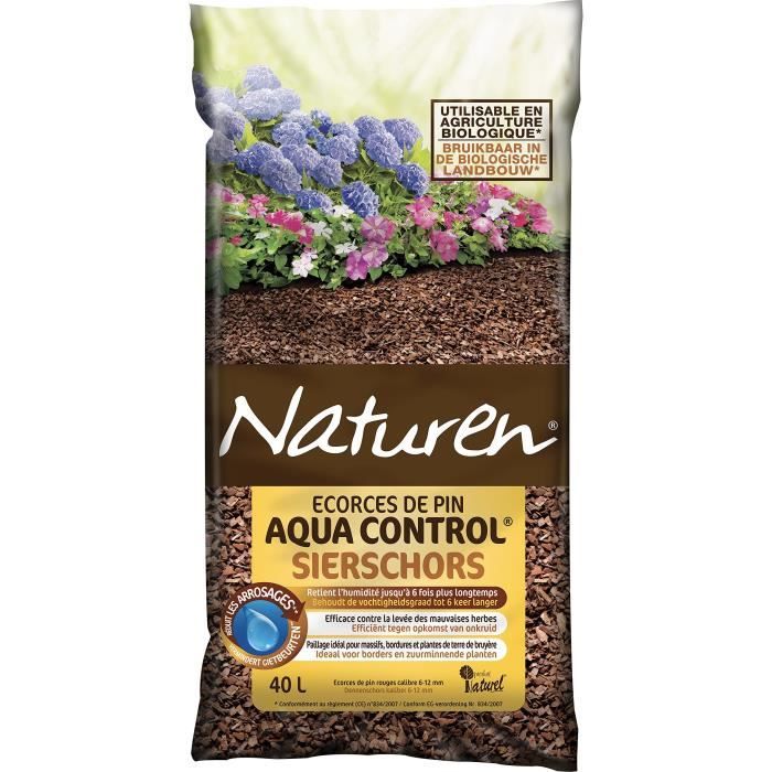 NATUREN Maritime Pine Bark - 40 L - Ideal for Flower Beds and Borders