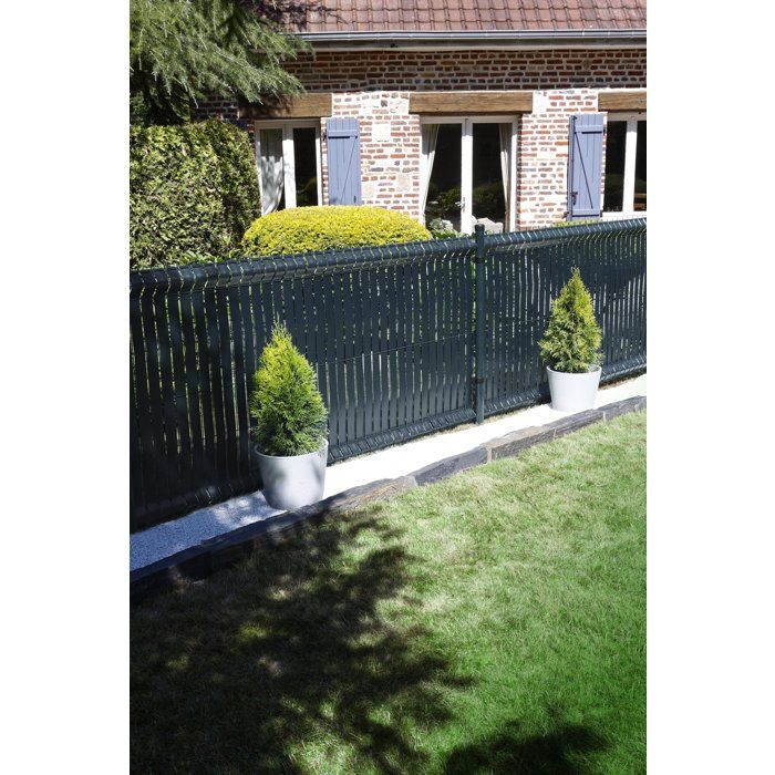 NATURE Privacy Screen Roll - 48 mm x 50 m - Anthracite - Includes 100 Clips