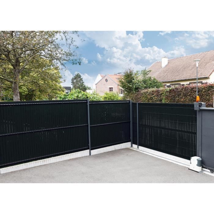 NATURE Privacy Screen Slat Kit - For Rigid Fence Panels - Opacity 4/5 - 1.025 x 2.50 m - Black