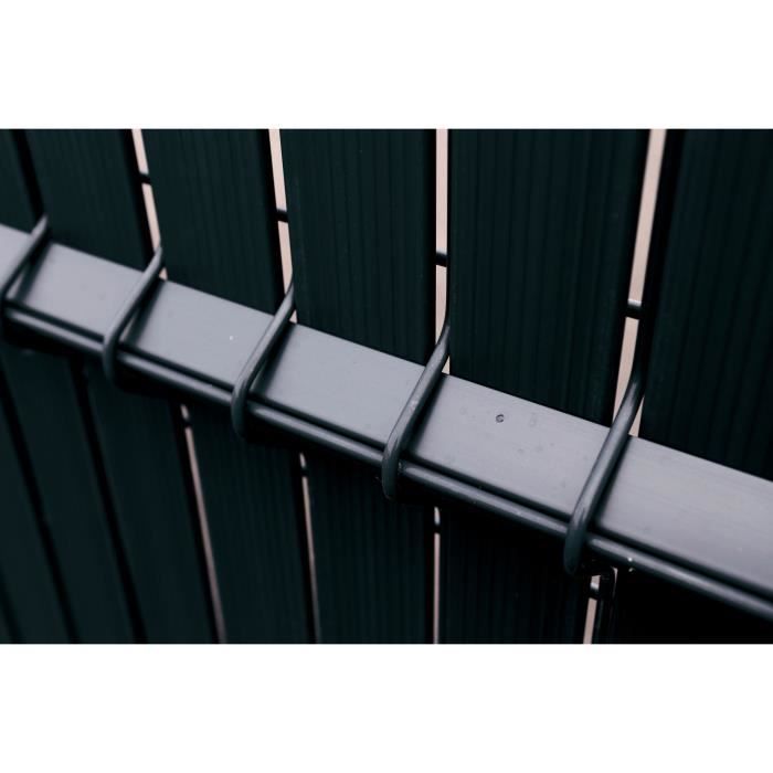 NATURE Privacy Screen Slat Kit - For Rigid Fence Panels - Opacity 4/5 - 1.025 x 2.50 m - Black