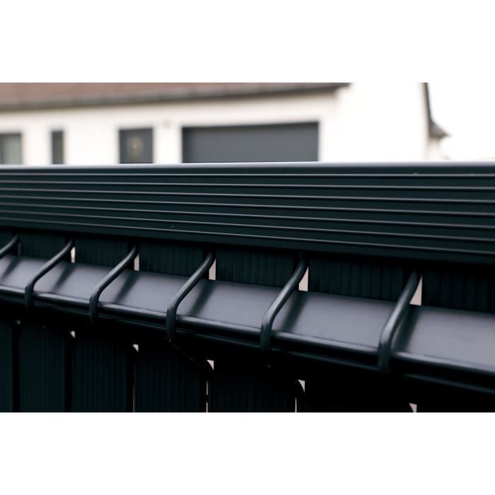 NATURE Privacy Screen Slat Kit - For Rigid Fence Panels - Opacity 4/5 - 1.025 x 2.50 m - Black
