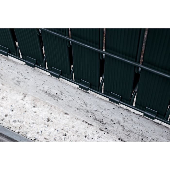 NATURE Privacy Screen Slat Kit - For Rigid Fence Panels - Opacity 4/5 - 1.025 x 2.50 m - Black