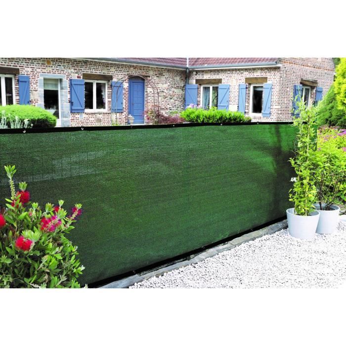 NATURE Privacy Screen - 1 x 3 m - 5/5 Opacity - HDPE 350 g/m² - Khaki Green