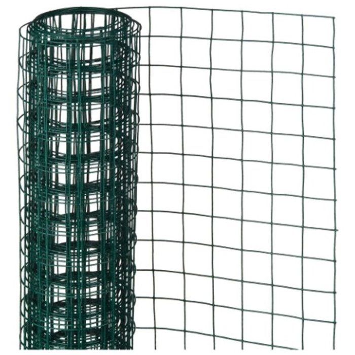 Square Wire Mesh - NATURAL - 0.5 x 3 m - 6.4 mm Thick - Green