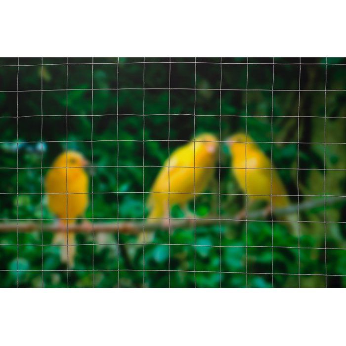 Square Wire Mesh - NATURAL - 1 x 3 m - 19 mm Thick - Grey