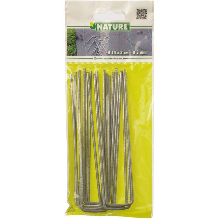 Metal Staples - NATURE - Canvas & Mulch Felt - 14x3 cm - Pack of 10