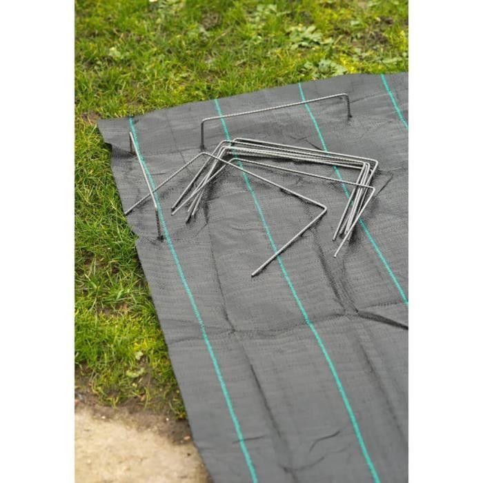 Nature Chevilles de fixation de bâche 20 pcs 25 x 20 cm Métal 409335