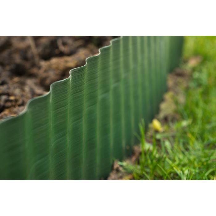 NATURE Lawn Edging - 15 cm High x 9 m Long - Green