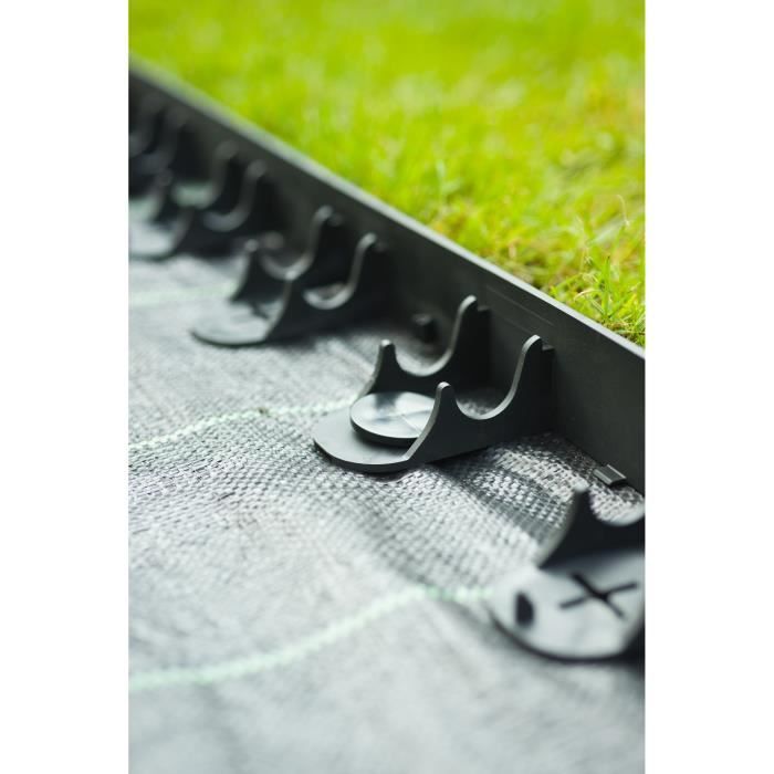 NATURE Lawn Edging - Polypropylene and Polyethylene - H 4.5 x (4 x L 100) cm - Black