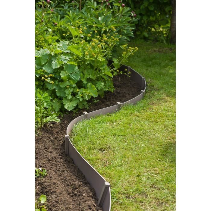 NATURE Garden Edging - Recycled Polyethylene - H15 cm x 10 m - Terracotta