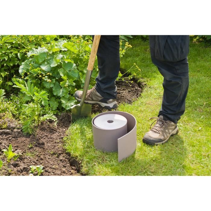 NATURE Garden Edging - Recycled Polyethylene - H15 cm x 10 m - Terracotta