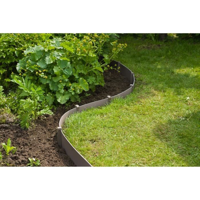 NATURE Garden Edging - Recycled Polyethylene - H15 cm x 10 m - Terracotta