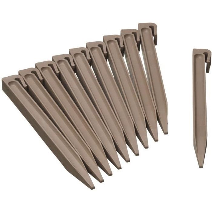 NATURE Garden Edging Anchors - H26.7 x 1.9 x 1.8 cm - Taupe Beige