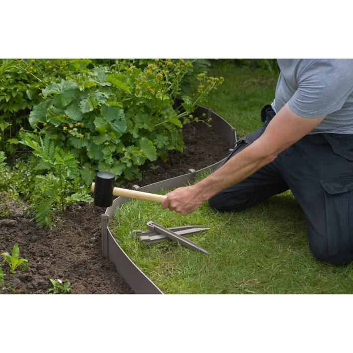 NATURE Garden Edging Anchors - H26.7 x 1.9 x 1.8 cm - Taupe Beige