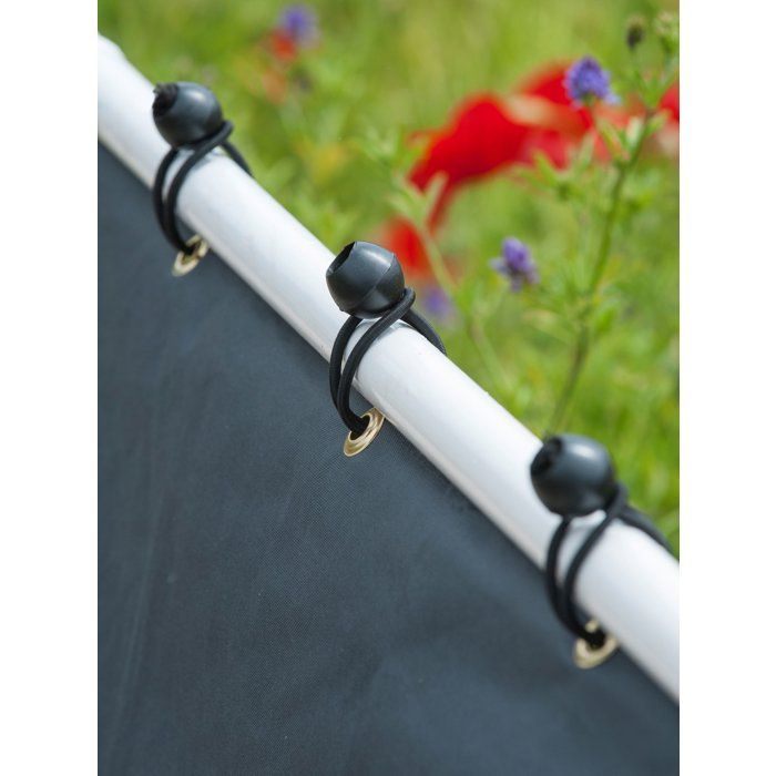 NATURE Elastic Tie - For Securing Mats and Privacy Screens with Eyelets - Pack of 10
