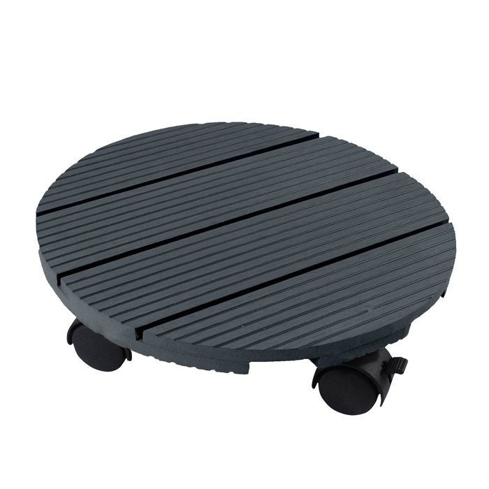 NATURE Rolling Pot Stand - Composite - Diameter 30 cm - Anthracite