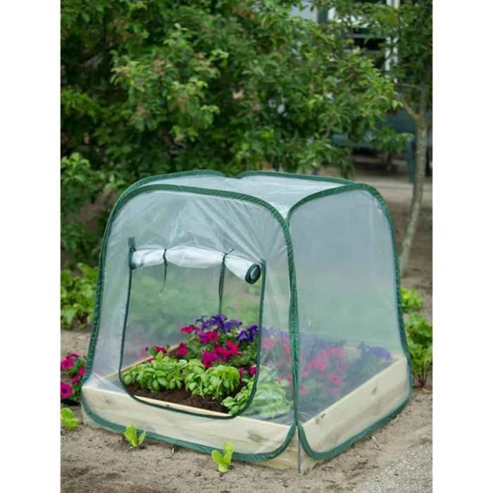 NATURE Pop-Up Garden Greenhouse 100x100x100 cm - UV-Resistant PE