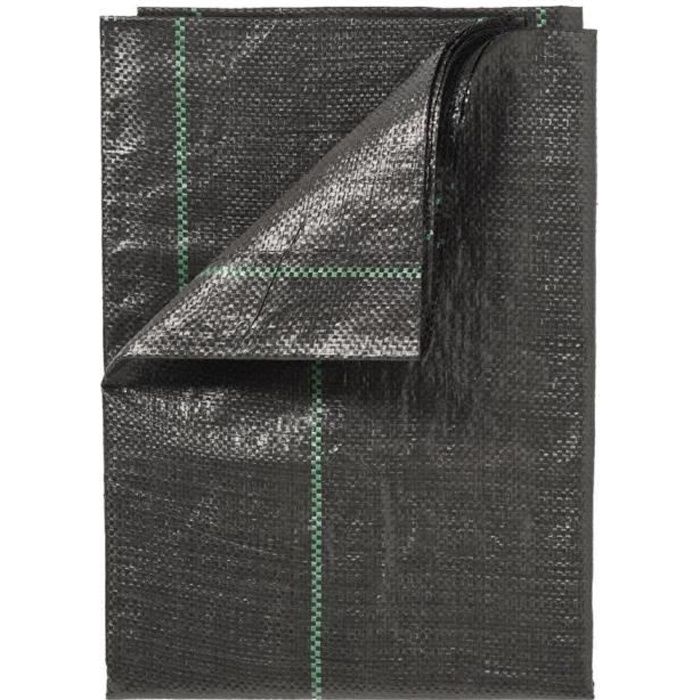 Black Landscape Weed Control Fabric, 1 x 25 m, UV-Treated, 100 g/m² - Weed-Resistant Ground Cover