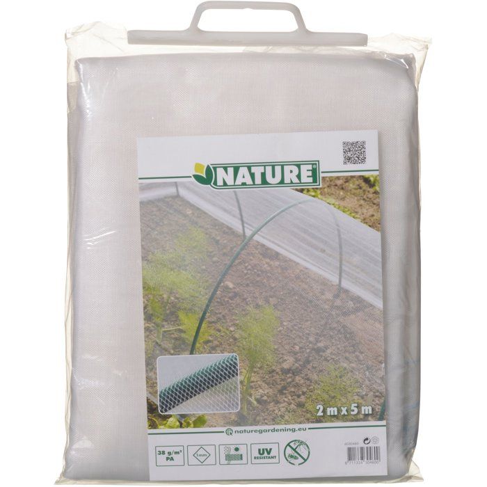 Nature Insect Netting - 2 x 5 m - 1.8 x 1.8 mm - 38 g/m² - White