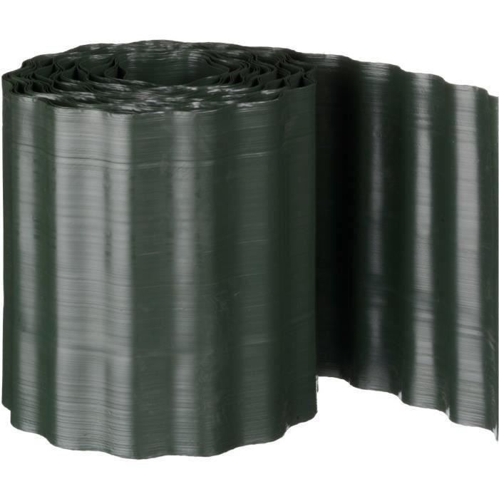 NATURE Green Polyethylene Lawn Edging - 25 cm high x 9 m long