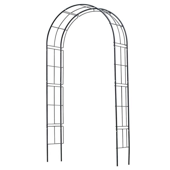 NATURE Steel Arch Pergola - 113 x 38 x H229 cm - Black 113x38xH229cm