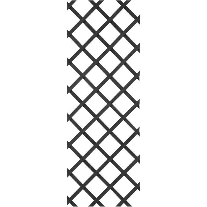NATURE Expandable Trellis - Wood - 150 x 50 cm - Anthracite - With Fixing Kit