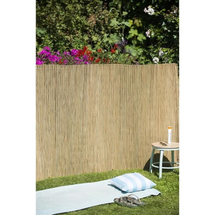 Natural Carex Reed Screen - 100% Opaque - 1 x 3 m - 6/7 mm Thick - Natural 1x3m