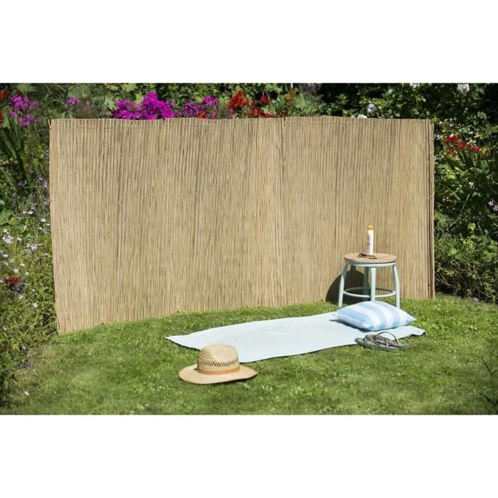 Natural Carex Reed Screen - 100% Opaque - 1 x 3 m - 6/7 mm Thick - Natural 1x3m