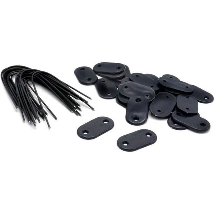 Fixing Set for Plastic Mesh Anthracite Grey 26 Fasteners with Wire