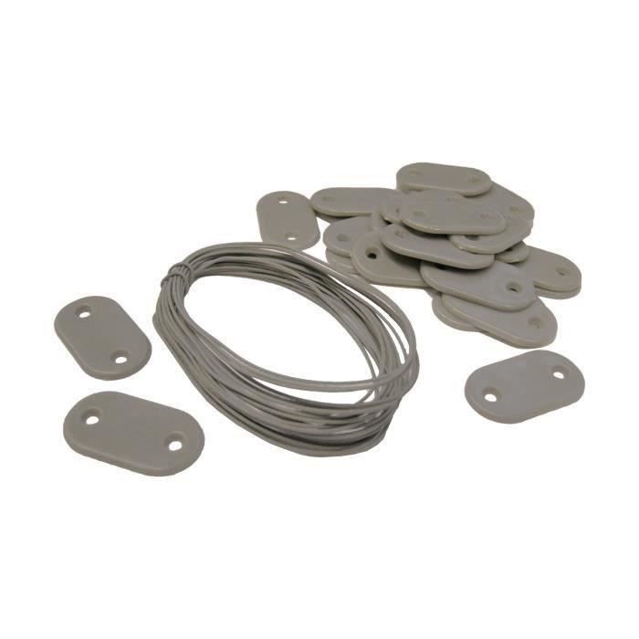 NATURE Garden Fence Fixing Kit - 27 pcs - Grey