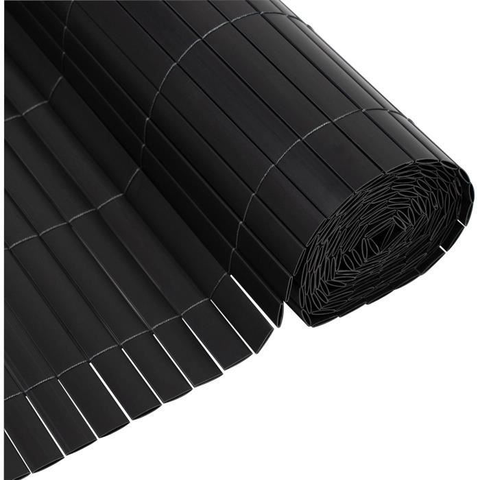NATURE Double-Sided PVC Reed Fencing - 1 x 3 m - 1600 g/m² - Opacity 4/5 - UV Resistant - Anthracite