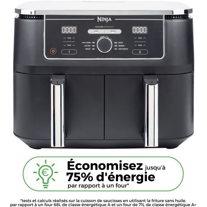 NINJA Foodi Max Dual Zone Air Fryer - 9.5 L - 6 Cooking Programs - AF400EU
