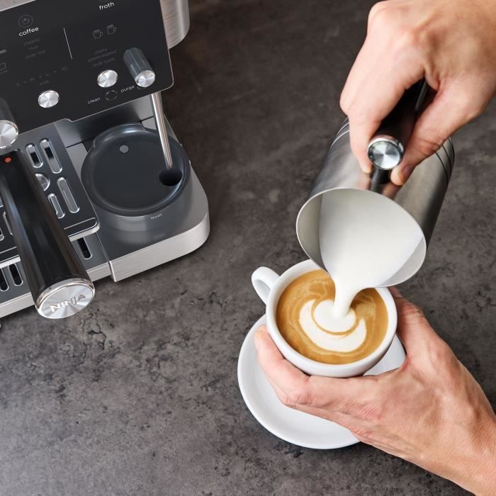 Machine a café 2-en-1 - NINJA LUXE - Café Essential Series - ES501EU - 1650 W - 9/11 bars - 250 gr - Noir / Inox